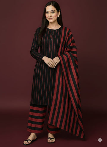 3pc Multani Susi Khaadi (Red)